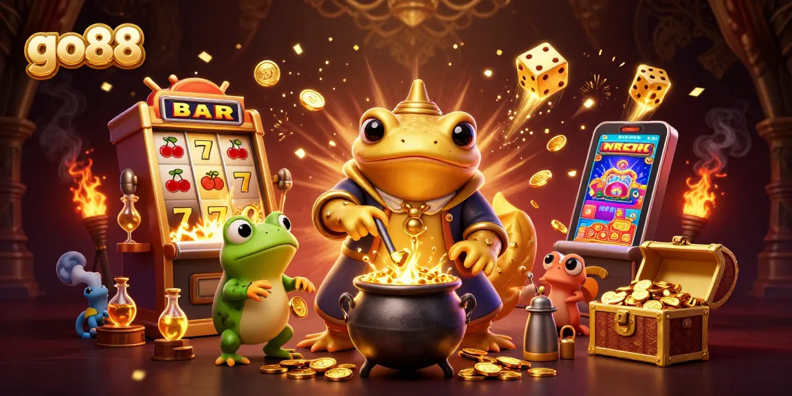 Experience the thrill at go88 as the golden salamander alchemist conjures gold coins amidst a jackpot explosion.