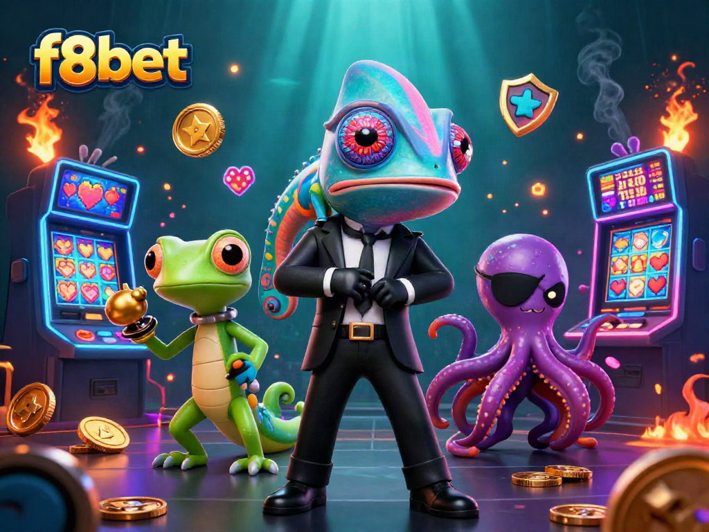 Play exciting slots with f8bet’s vibrant casino characters, showcasing thrilling gaming elements.