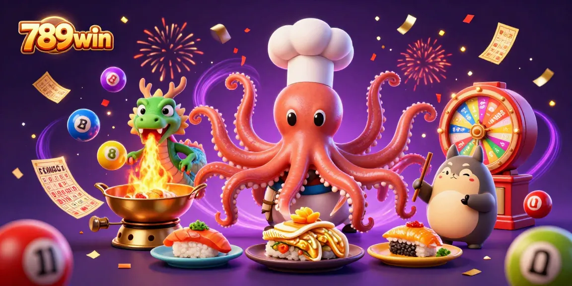 Experience the fun of 789win with dynamic lottery elements and vibrant characters in a lively casino scene.