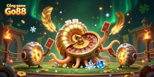 Experience thrilling gambling fun at Cổng game Go88 with ancient themed characters and exciting game elements.
