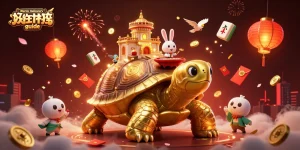 Experience Martin Holloway’s betting guide with a whimsical casino scene featuring a golden tortoise and vibrant elements.
