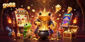 Experience the thrill at go88 as the golden salamander alchemist conjures gold coins amidst a jackpot explosion.